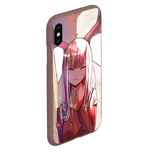 Чехол iPhone XS Max матовый Darling in the FranXX / 3D-Коричневый – фото 2