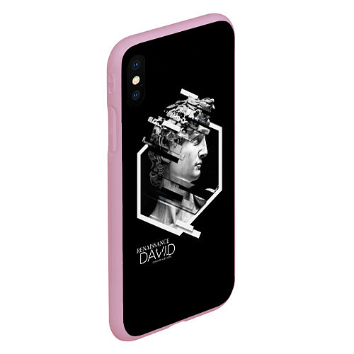 Чехол iPhone XS Max матовый Renaissance David / 3D-Розовый – фото 2