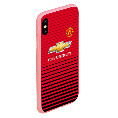 Чехол iPhone XS Max матовый FC Manchester United: Away 18/19 / 3D-Баблгам – фото 2