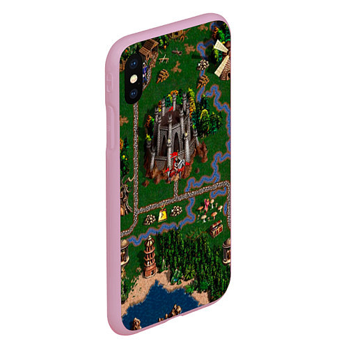 Чехол iPhone XS Max матовый Heroes III: Map / 3D-Розовый – фото 2