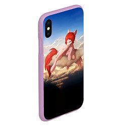 Чехол iPhone XS Max матовый Red Pony, цвет: 3D-сиреневый — фото 2