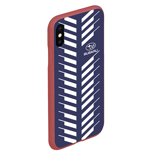 Чехол iPhone XS Max матовый Subaru Protect / 3D-Красный – фото 2