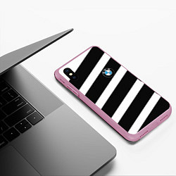 Чехол iPhone XS Max матовый BMW G&W, цвет: 3D-розовый — фото 2