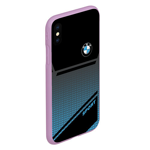 Чехол iPhone XS Max матовый BMW SPORT / 3D-Сиреневый – фото 2