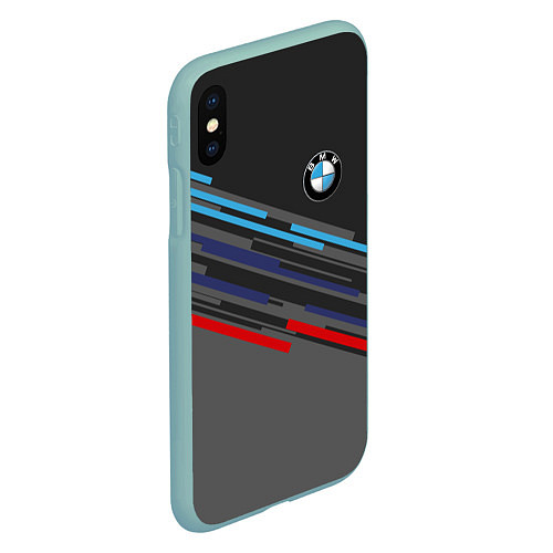 Чехол iPhone XS Max матовый BMW BRAND COLOR / 3D-Мятный – фото 2