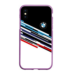 Чехол iPhone XS Max матовый BMW BRAND COLOR БМВ, цвет: 3D-фиолетовый