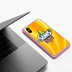 Чехол iPhone XS Max матовый The Sims: Roaring Heights, цвет: 3D-розовый — фото 2