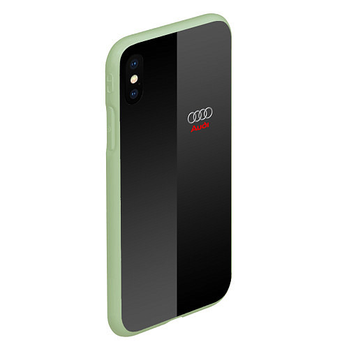 Чехол iPhone XS Max матовый Audi: Metallic Style / 3D-Салатовый – фото 2