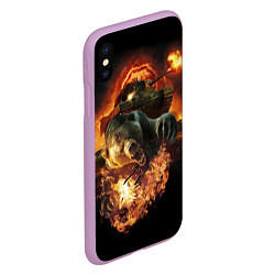Чехол iPhone XS Max матовый Армейский медведь, цвет: 3D-сиреневый — фото 2