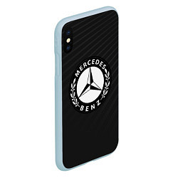 Чехол iPhone XS Max матовый Mercedes-Benz, цвет: 3D-голубой — фото 2