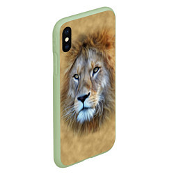 Чехол iPhone XS Max матовый Песчаный лев, цвет: 3D-салатовый — фото 2