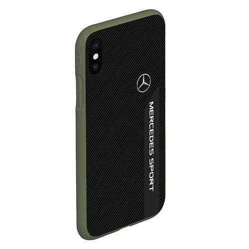 Чехол iPhone XS Max матовый Mercedes AMG: Sport Line / 3D-Темно-зеленый – фото 2