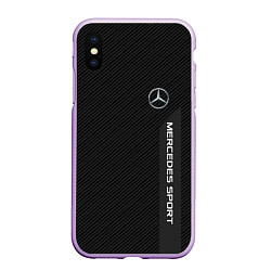 Чехол iPhone XS Max матовый Mercedes AMG: Sport Line, цвет: 3D-сиреневый