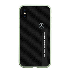 Чехол iPhone XS Max матовый Mercedes AMG: Sport Line, цвет: 3D-салатовый