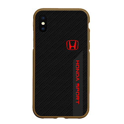 Чехол iPhone XS Max матовый Honda: Sport Line, цвет: 3D-коричневый