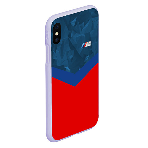 Чехол iPhone XS Max матовый BMW MOTORSPORT / 3D-Светло-сиреневый – фото 2