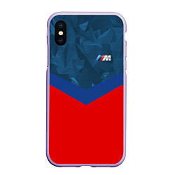 Чехол iPhone XS Max матовый BMW MOTORSPORT, цвет: 3D-светло-сиреневый