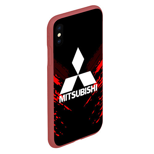 Чехол iPhone XS Max матовый Mitsubishi: Red Anger / 3D-Красный – фото 2