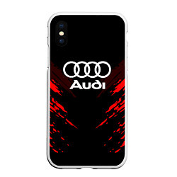 Чехол iPhone XS Max матовый Audi: Red Anger, цвет: 3D-белый