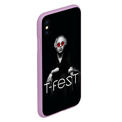 Чехол iPhone XS Max матовый T-Fest: Black Style, цвет: 3D-сиреневый — фото 2