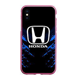 Чехол iPhone XS Max матовый Honda: Blue Anger