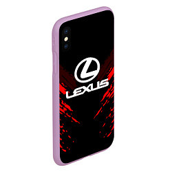 Чехол iPhone XS Max матовый Lexus: Red Anger, цвет: 3D-сиреневый — фото 2