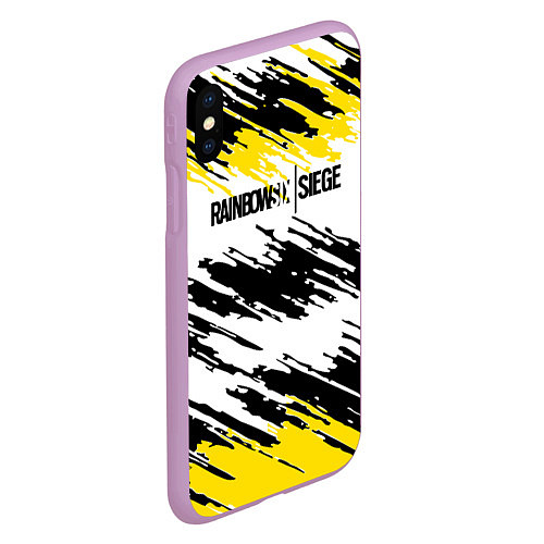 Чехол iPhone XS Max матовый Rainbow Six Siege: Yellow / 3D-Сиреневый – фото 2