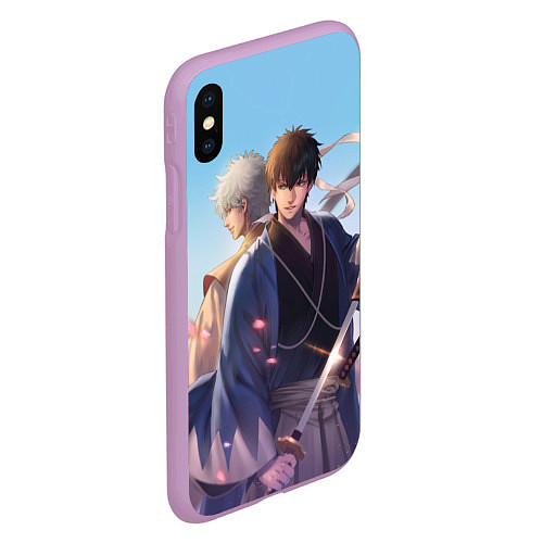 Чехол iPhone XS Max матовый Gintama / 3D-Сиреневый – фото 2