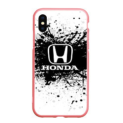 Чехол iPhone XS Max матовый Honda: Black Spray, цвет: 3D-баблгам