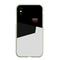 Чехол iPhone XS Max матовый Audi Sport, цвет: 3D-салатовый
