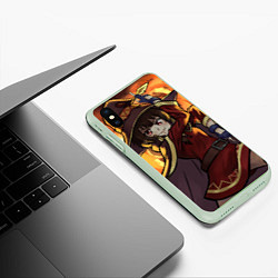 Чехол iPhone XS Max матовый Этот замечательный мир!, цвет: 3D-салатовый — фото 2