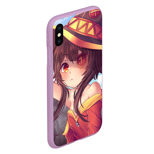 Чехол iPhone XS Max матовый KonoSuba / 3D-Сиреневый – фото 2