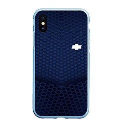 Чехол iPhone XS Max матовый Chevrolet: Sport Motors, цвет: 3D-голубой