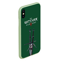 Чехол iPhone XS Max матовый The Witcher: Wild Hunt, цвет: 3D-салатовый — фото 2