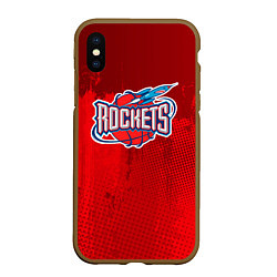 Чехол iPhone XS Max матовый Rockets NBA