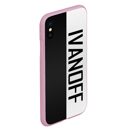 Чехол iPhone XS Max матовый IVANOFF / 3D-Розовый – фото 2