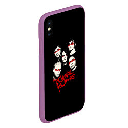 Чехол iPhone XS Max матовый My Chemical Romance Boys, цвет: 3D-фиолетовый — фото 2