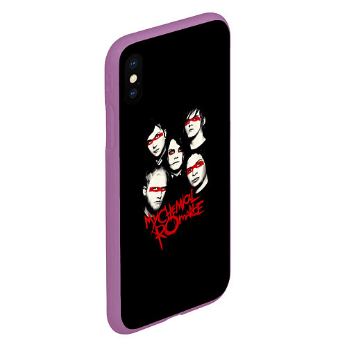 Чехол iPhone XS Max матовый My Chemical Romance Boys / 3D-Фиолетовый – фото 2