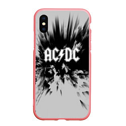 Чехол iPhone XS Max матовый AC/DC: Grey & Black, цвет: 3D-баблгам