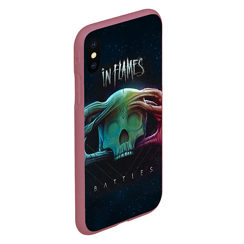 Чехол iPhone XS Max матовый In Flames: Battles / 3D-Малиновый – фото 2