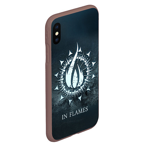 Чехол iPhone XS Max матовый In Flames: Cold Fire / 3D-Коричневый – фото 2