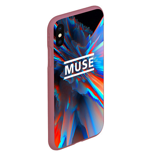 Чехол iPhone XS Max матовый Muse: Colour Abstract / 3D-Малиновый – фото 2