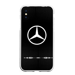 Чехол iPhone XS Max матовый Mercedes: Black Abstract