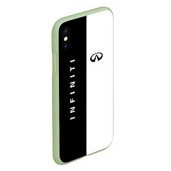 Чехол iPhone XS Max матовый Infiniti: Black & White, цвет: 3D-салатовый — фото 2