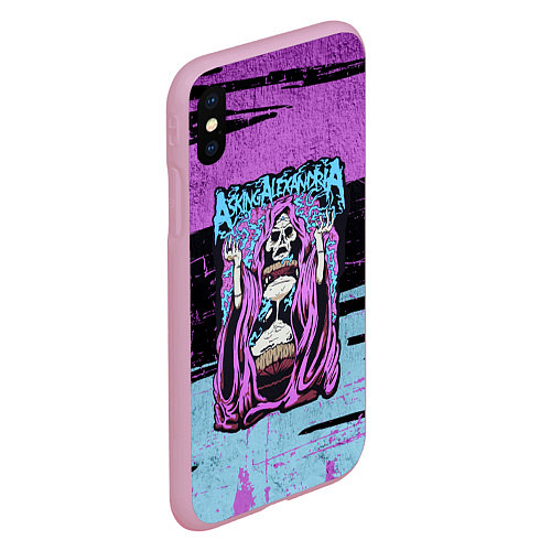 Чехол iPhone XS Max матовый Asking Alexandria: Purple Death / 3D-Розовый – фото 2