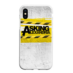 Чехол iPhone XS Max матовый Asking Alexandria: Danger, цвет: 3D-белый