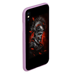 Чехол iPhone XS Max матовый Мертвый легионер, цвет: 3D-сиреневый — фото 2