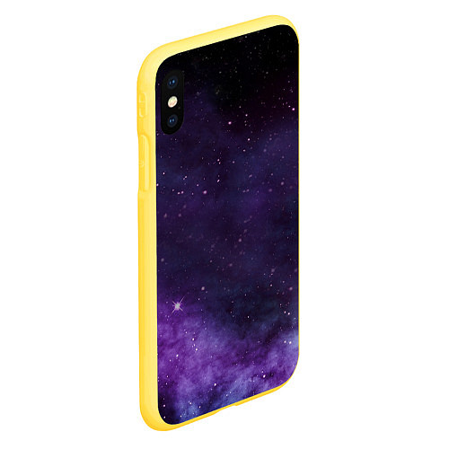 Чехол iPhone XS Max матовый Звёздный путь / 3D-Желтый – фото 2