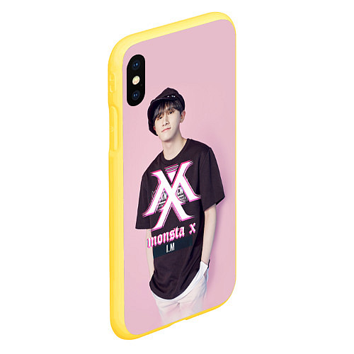 Чехол iPhone XS Max матовый Monsta X: I'm / 3D-Желтый – фото 2