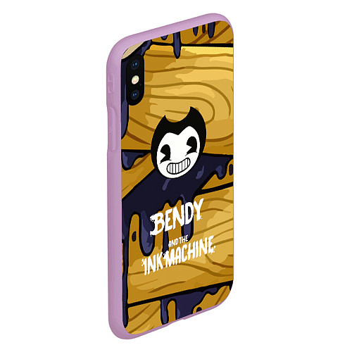 Чехол iPhone XS Max матовый Bendy and the Ink Machine / 3D-Сиреневый – фото 2